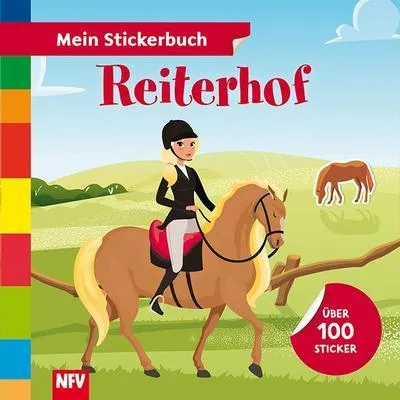 Produktbild von Stickerbuch Reiterhof mit 16 Seiten und 2 Stickerbögen zum Verzieren und Gestalten eines Pferdeparadieses