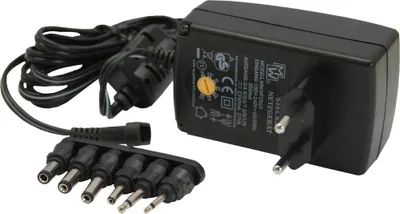 Immagine prodotto di Goobay 53998 Adattatore di rete universale 3 V - 12 V, nero, 1,8 m - incl. 8 adattatori DC - max. 27 W e 2,25 A