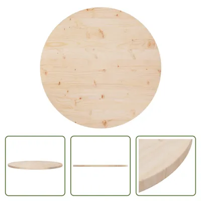 Immagine prodotto di The Living Store piano del tavolo Ø80x2,5 cm in legno di pino massiccio