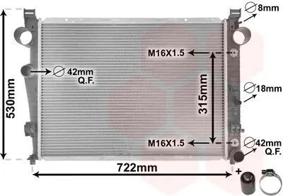 Produktbild von VAN WEZEL 30002301 Kühler Wasserkühler Motorkühler passend für MERCEDES-BENZ S-Klasse Limousine (W220)