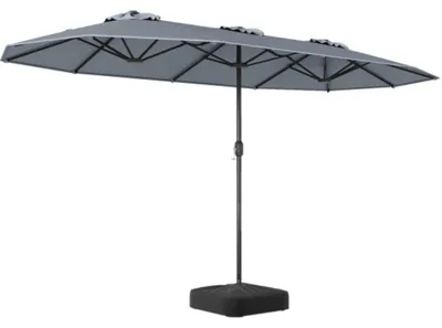 Obrázek produktu pro Dvojitý slunečník se stojanem NP13435EU-GR, 243 x 212 x 400 cm, UPF 50+, antracit