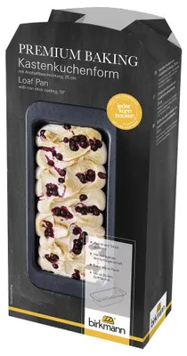Produktbild von BIRKMANN Kastenkuchenform, L 25 cm x H 8,5 cm, extra hoher Rand, ohne Kanten, Marken-Antihaftbeschichtung