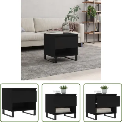 Produktbild von The Living Store Couchtisch Schwarz 50x46x50 cm Holzwerkstoff
