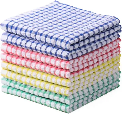 Produktbild von Set mit 8 super saugfähigen Frottee-Reinigungstüchern für die Küche, 30,5 x 30,5 cm