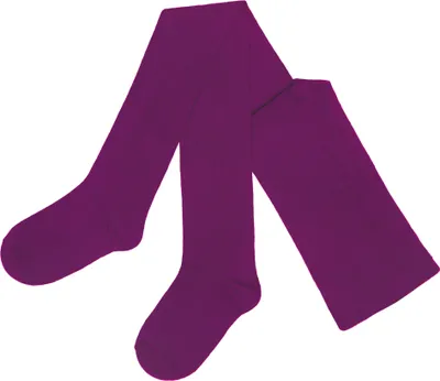 Produktbild von Damen Strumpfhose aus Baumwolle Glatt Unifarben Cassis Rot Lila Größe 54-56