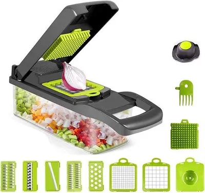 Productafbeelding van Famanu groentesnijder - Met verschillende messen en een rasp - Mandoline - Uiensnijder