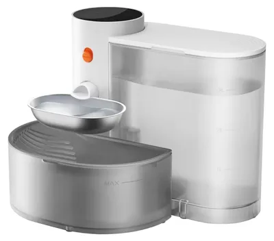 Image de Fontaine à eau intelligente pour animaux de compagnie - Fontaine automatique pour chats - Sans fil, 3 litres - Batterie rechargeable - Très silencieuse - Sans filtre - Minuterie et écran LCD - Bol en acier inoxydable