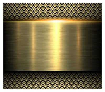 Produktbild von Spritzschutz Herdabdeckplatte Schneidebrett aus Glas Metallhintergrund Gold 1-Teilig (60x52cm)