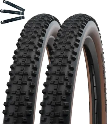Obrázok produktu pre 2 x Schwalbe Smart Sam ADDIX Performance Line bicyklové pneumatiky čierne/bronzové 65-584 (27,5 x 2,60) vrátane montpák maxxi4you
