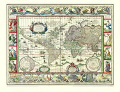 Immagine prodotto di WELTKARTE storica 1635 - Willem Janszoon Blaeu (Plano)