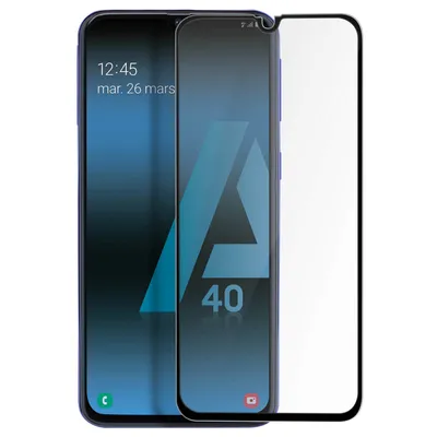 Immagine prodotto di Protezione dello schermo in vetro premium per Samsung Galaxy A40 - Bordo nero