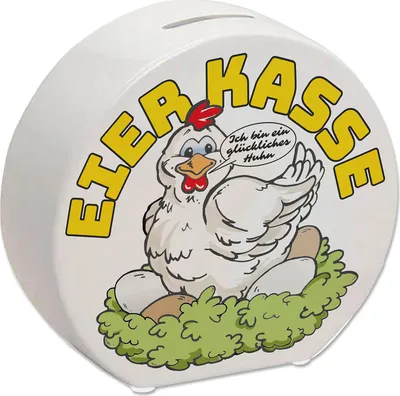 Produktbild von Eierkasse Spardose - ich bin ein glückliches Huhn Eierkasse