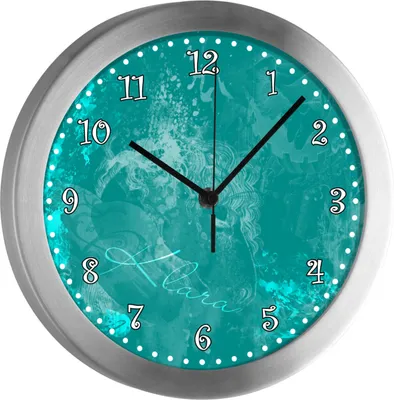 Produktbild von Kinderzimmer Funkwanduhr, Funkuhr Wanduhr Kinder, Traum petrol 25 cm