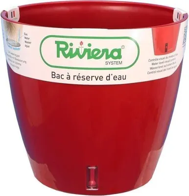 Image de Pot de fleurs avec réserve d'eau EVA NEW Rond, Ø 36 x H 33 cm, Rouge