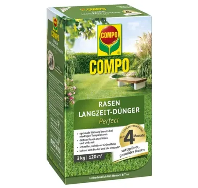 Produktbild von Rasen Langzeit-Dünger COMPO Perfect 3 kg 120 m²
