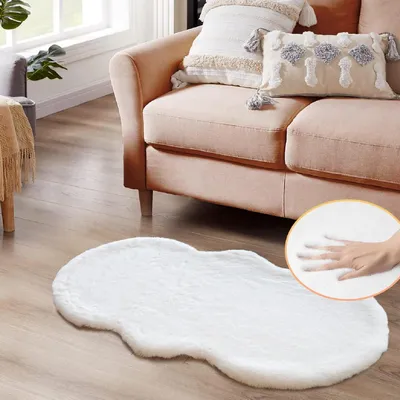 Produktbild von Teppich - 60 x 120 cm - Polyester - - - Weiß
