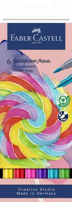 Produktbild von Faber Castell Aqua Dual Marker Gofa 0,4 mm Candy Shop 6er