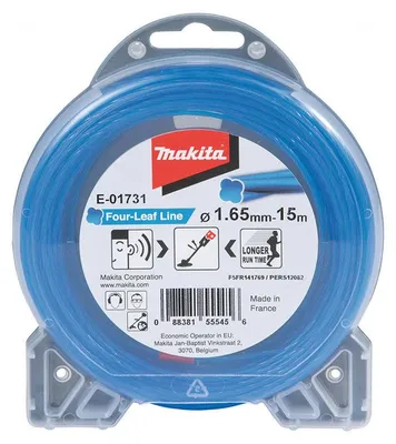 Image de Fil de coupe hélicoïdal MAKITA E-01731 pour débroussailleuse Ø1,65mm 15m