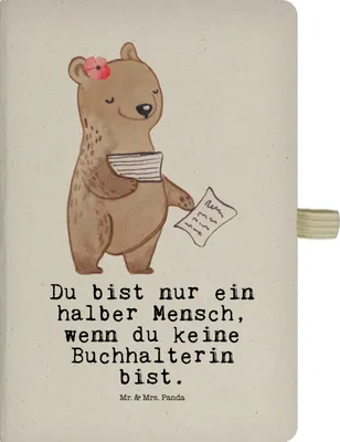 Produktbild von Mr. & Mrs. Panda Journal Buchhalterin Herz - Transparent - Geschenk, Tagebuch, Buchhalter, Beruf, Kladde, notizbuch, Lustig, Spruch, Schreibheft, Skizzenbuch A5, Witzig