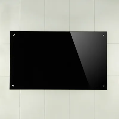 Produktbild von Melko Küchenrückwand Spritzschutz Fliesenspiegel 6mm ESG - Schwarz 80x40CM