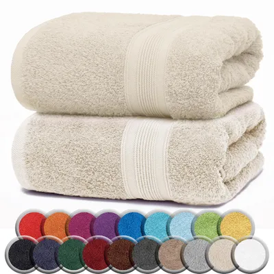 Produktbild von NatureMark 2er Pack SAUNATÜCHER 80x200cm SAUNATUCH Sauna-Handtu