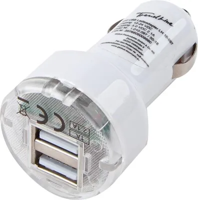 Produktbild von TrendLine KFZ Ladeadapter USB 12V weiß