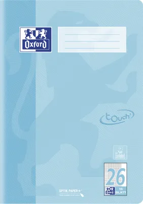 Produktbild von Oxford Schulheft Touch Pastell DIN A4 Lineatur 26 blau 16 Blatt