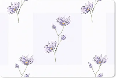 Produktbild von MuchoWow® Schreibtischunterlage Blumen - Lila - Muster 60x40 cm - XXL Mauspad - Großes Mauspad
