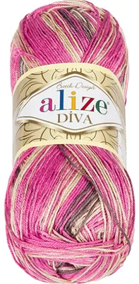 Produktbild von Garn DIVA BATIK – 100 g, 350 m – Rosa, Braun