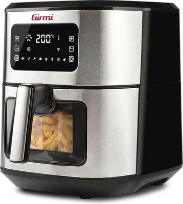 Image de Friteuse à air chaud avec fenêtre - 6,5 litres, 1 700 watts, revêtement antiadhésif pour une cuisson saine