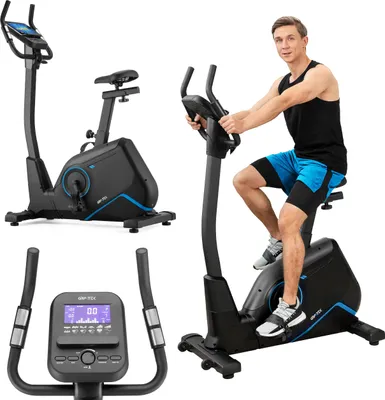 Produktbild von Gymtek® Magnetischer Heimtrainer, Fahrrad für Zuhause - bis 140kg - 16 Widerstandsstufen, 11kg Schwungmasse - LCD Display - für Home Gym Fitness