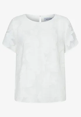 Produktbild von More & More Damen Bluse mit stilvollem Blumen-Dessin und feinem Ausbrenner-Muster