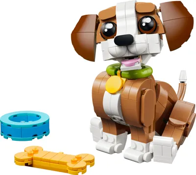 Produktbild von LEGO Creator 3-in-1-Set Niedliche Tiere: Verspielter Welpe - Hunde Spielzeug & LEGO Hund Bauset - Konstruktionsspielzeug mit Hundefigur, Welpen & 3 Bauoptionen - Kreatives Geschenk für Kinder - 31382