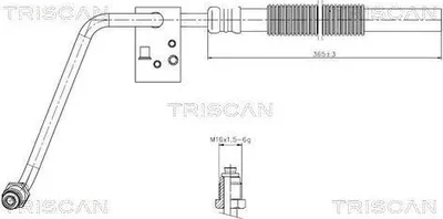 Produktbild von TRISCAN 8516 29066 Servoleitung für VW GOLF II (19E, 1G1) von Lenkgetriebe nach Ausgleichsbehälter
