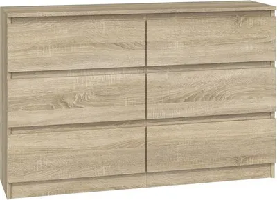 Obrázek produktu pro Topeshop M6 120 SON 2X3, Dub, 6 zásuvka/zásuvek, Dřevotřískové desky, Jednobarevný, Moderní, Dřevotřískové desky