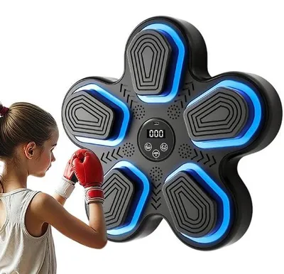 Produktbild von Elektronischer Boxtrainer zur Wandmontage, kabellos, smart, interaktiver Schlagtrainer für Erwachsene