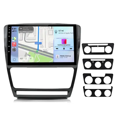 Immagine prodotto di Autoradio Android 15 da 10 pollici Hexinex, compatibile con Carplay, 2GB di RAM + 64GB di memoria, per Skoda Octavia 2 (1Z3, 1Z5) dal 2008 al 2013, con GPS, navigatore, Wi-Fi, Bluetooth, controllo comandi al volante (SWC), FM, RDS, DSP e DAB+