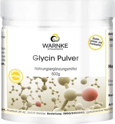 Obrázek produktu pro Doplněk stravy pro regeneraci a růst svalů Warnke Vitalstoffe Glycin Pulver, 500g