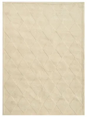 Zdjęcie produktu dla BELIANI Dywan jasnobeżowy wełniany 160 x 230 cm prostokątny kształt geometryczny wzór styl skandynawski