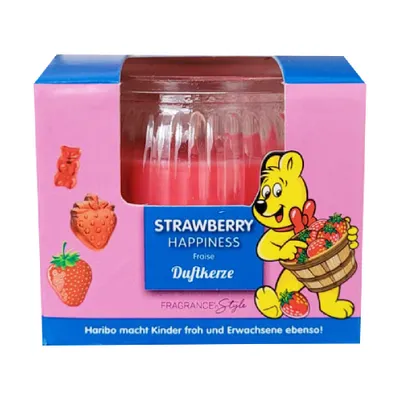 Obrázek produktu pro Haribo vonná svíčka Strawberry Happiness vonná svíčka 85g