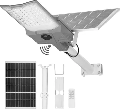 Immagine prodotto di Lampione solare VEVOR da 900.000 lm, lampione da 12.000 W, con sensore crepuscolare, faro solare a LED a due sezioni con telecomando wireless, lampada da giardino, impermeabile IP65, per vialetti e cortili