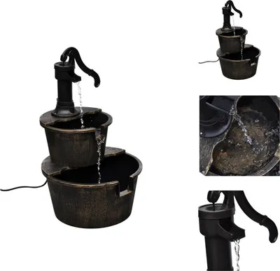Produktbild von vidaXL Kaskadenbrunnen Handwasserpumpe-Design -  Brunnen & Wasserfälle