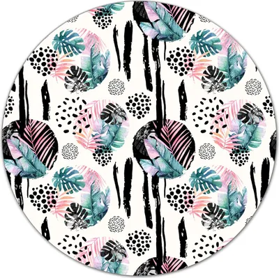 Produktbild von Glas-Herdabdeckplatte Glaskeramikkochfeld-Abdeckung Schneideplatten - 40 cm - Abstrakter Dschungel