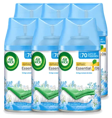 Produktbild von 6 x Air Wick Freshmatic Nachfüller - Frische Wäsche & Flieder - 250 ml - Vorteilspackung - 6 Stücke