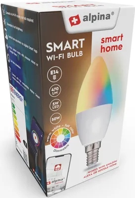 Immagine prodotto di ALPINA Chytrá žárovka LED RGB WIFI bílá + barevná E14 ED-225432