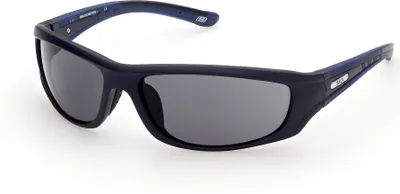 Imagen del producto de Skechers, gafas de sol modelo SE9068, forma rectangular, color azul mate, color de la lente: ahumado