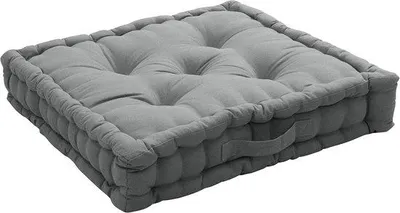 Produktbild von Famanu Kissen 50 x 50 x 10 cm - Grau, gewattet, mit Tragegriff