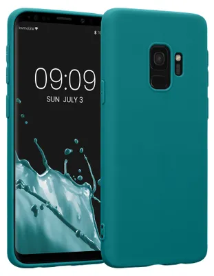 Produktbild von kwmobile Handyhülle für Samsung Galaxy S9 Hülle - TPU Case - Kabelloses Laden - Schutzhülle Cover in Petrol matt