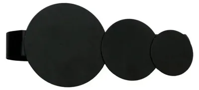 Produktbild von Raffspange Kreise schwarz 14,5 x 6,5 cm
