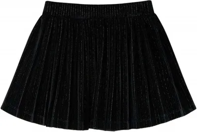 Image de vidaXL Jupe plissée pour enfants avec Polyester Noir 128